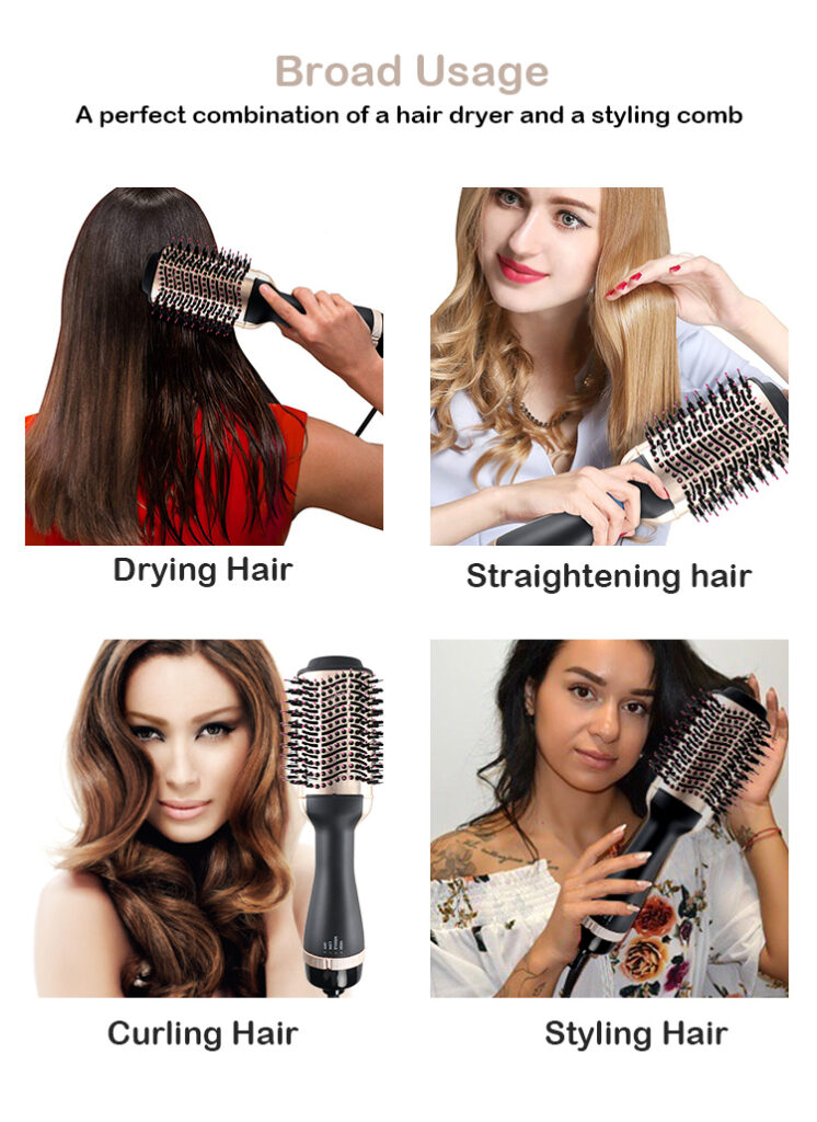 Hair straightener, curler, dryer, brush, negative iron therapy with 3D keratin protection
