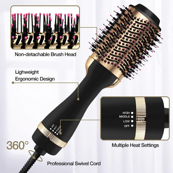 Hair straightener, curler, dryer, brush, negative iron therapy with 3D keratin protection