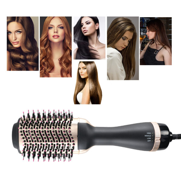 Hair straightener, curler, dryer, brush, negative iron therapy with 3D keratin protection (6)